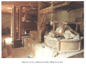 Interior del molino 1984. (img. del archivo de Manuel Navarro)